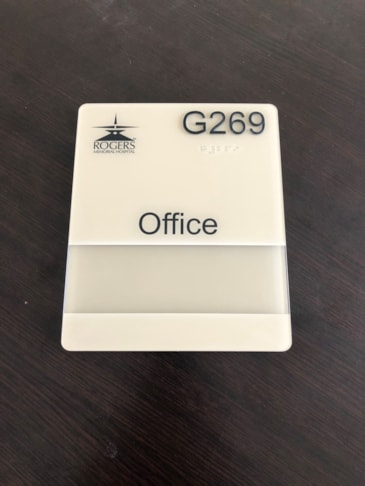 Clear Insert and Logo ADA Suite Sign